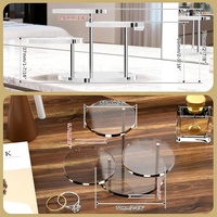 Exhibidores Redondos de Acrílico de 3 Niveles, Portátiles y Ecológicos, para Joyas, Anillos, Pendientes y Mini Figuras, Uso en Múltiples Escenarios