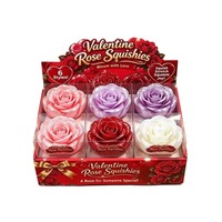 Nouvelle Poupée Fleur Anti-Stress en Caoutchouc Souple Vaseline Rose, Jouet de Décompression à Presser à la Main pour Libérer la Tension, Boîte Cadeau Fleur 7x7
