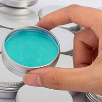 10ml 30ml 50ml 100ml 200ml rond en aluminium cosmétique boîte en fer blanc récipient en métal pour baume à lèvres bougie pilule cheveux cire noir pot en aluminium