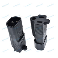 Adaptateur IEC 320 C14 vers Nema 5-15R 3 pôles 15A 125V CA, convertisseur de prise américaine, construction en cuivre et PVC