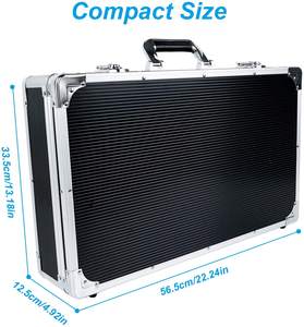 Boîtier de pédale en aluminium avec fixation verrouillable Boîtier d'équipement de pièces de guitare de transport dur et durable Support OEM/ODM personnalisable - Product Image 5