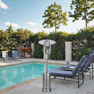 Quartz moderne de luxe en acier inoxydable, verre à gaz illuminé par LED, table de bar à flammes pour balcon, chauffe-<span class=keywords><strong>terrasse</strong></span> en tube de verre - Product Image 2