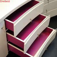 Comptoir de réception incurvé en forme de lune, blanc, en Corian, comptoir de service central à vendre