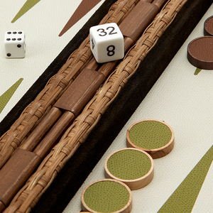 Juego <span class=keywords><strong>de</strong></span> Backgammon Personalizado Monte-Carlo <span class=keywords><strong>de</strong></span> Madera y Cuero - Juego <span class=keywords><strong>de</strong></span> Mesa <span class=keywords><strong>de</strong></span> Lujo Ecológico para Interiores - Product Image 3