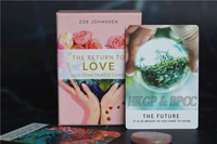 Jeu de cartes Oracle inspirant sur l'amour-propre avec impression personnalisée, cartes de tarot texturées en lin de haute qualité