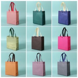Non Woven Shopping <b>Bags</b> Medium Size With Buttons Foldable Reusable Eco Friendly Tote <b>Bag</b> For Grocery And Daily Use - Product Image 2