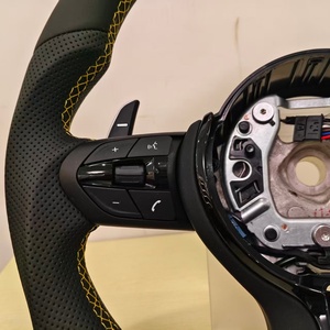 Volante Deportivo Personalizado Amarillo para <span class=keywords><strong>BMW</strong></span> E60 330i <span class=keywords><strong>430i</strong></span> F10 F30 E70 E90 Z4 X3 F30 F34 F15 F90 E84 E92 M3 M5 - Product Image 3