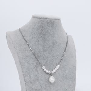 Collier long classique de mariée avec perles et breloques d'amour, plaqué argent, style vintage, pour filles - Product Image 4