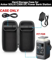 Étui de transport de luxe personnalisé en EVA rigide résistant à l'eau pour accessoires de batterie externe Anker SOLIX C200 et organiseurs de câbles