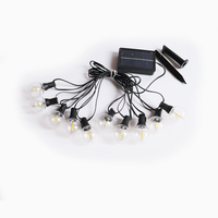 Guirlande lumineuse solaire rechargeable à 10 LED pour extérieur, mariage, Noël, en plastique IP65, avec télécommande, lumières pixel 2700K
