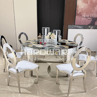 Table ronde en verre de mariage de partie d'événements de morceau central de refonte pour le mariage