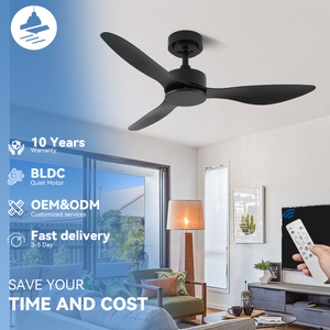 Quạt trần đèn tích hợp thông minh 42 inch, cánh thẳng, 3 cánh, điều khiển từ xa, tiếng ồn thấp, dùng cho phòng ngủ - Product Image 1