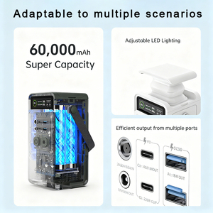 สถานีพลังงานแบบพกพา ชาร์จไฟได้ 200W ลิเธียมไอออน MPPT คลื่นไซน์บริสุทธิ์ 60000mAh ได้รับการรับรองมาตรฐาน CE ชาร์จเร็วด้วยพลังงานแสงอาทิตย์ - Product Image 6