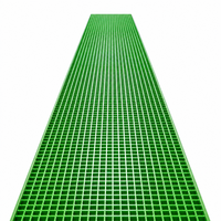 Grille en PRV (Plastique Renforcé de Fibres) en vinylester résistant à la corrosion, en résine isophthale, avec revêtement en fibre de verre découpé pour passerelle de traitement en usine chimique