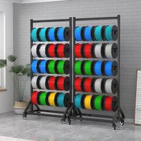 Support de stockage d'enrouleur de câbles, support d'affichage de bobine de tapis, support d'affichage de poulie en métal au sol, étagère