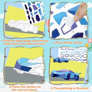 Kit Creativi per Bambini 4-8 Anni, Libri <span class=keywords><strong>da</strong></span> <span class=keywords><strong>Colorare</strong></span> con Adesivi Include <span class=keywords><strong>Principesse</strong></span>, Traffico, Animali, Design Multicolore, Regali per Creare 40 Immagini - Product Image 6