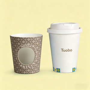 Gobelets en carton personnalisés avec logo de marque, creux et rotatifs, jetables, roses, à double paroi, pour <span class=keywords><strong>café</strong></span> - Product Image 4
