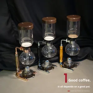 Cafetière à siphon non électrique HATRSEN, ensemble de préparation de café à domicile, ustensiles en verre, cafetière pour 3 personnes, modèle chinois ACL-1 - Product Image 3