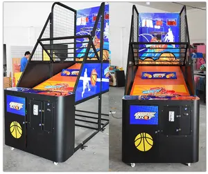 इनडोर सिक्का संचालित मनोरंजन पार्क स्ट्रीट बास्केटबॉल शूटिंग मशीन सड़क बास्केटबॉल आर्केड गेम मशीन