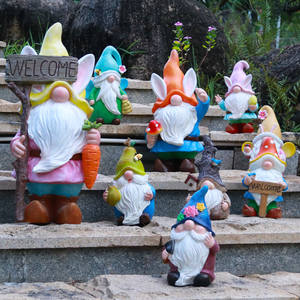 Adornos de Jardín Creativos con Diseño de Enanos de Dibujos Animados, Escultura de Resina de Duende de Bienvenida para Decoración de Interiores y Exteriores de Villas y Jardines - Product Image 2