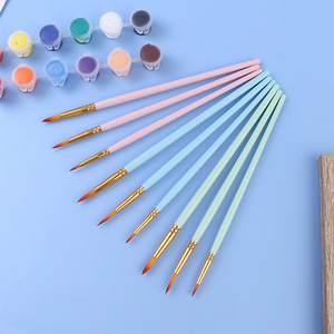 12pcs Nylon Pinceau Aquarelle Pinceaux <span class=keywords><strong>pour</strong></span> Peinture Enfants Pinceaux - Product Image 5