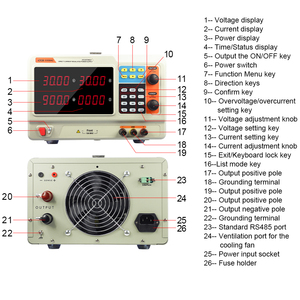 VICTOR 31560AC แหล่งจ่ายไฟ DC แบบตั้งโปรแกรมได้ช่องเดียว 1200W 200V 20-60A RS485 CV CC จอแสดงผล LED อัตโนมัติ - Product Image 2
