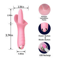 Vaginaler Klitoris-Nippel-Stimulator Vibrator Weibliches Masturbationsspielzeug Zungen-Leck-G-Punkt-Vibrator für Frauen