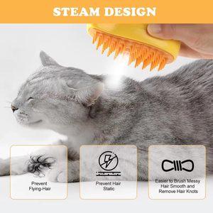 หวีเสียบ USB ไฟฟ้า3-in-1สำหรับแมวแปรงเอบีเอสสเปรย์แมวรูปทรงมะม่วงอุปกรณ์ดูแลสัตว์เลี้ยงไอน้ำแบบ3-in-1สำหรับสัตว์เลี้ยง - Product Image 4