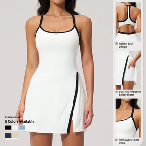 Vestido <span class=keywords><strong>de</strong></span> Yoga para Mujer, Sin Mangas, Ajustado, Transpirable, Informal, Ligero, con Sensación <span class=keywords><strong>de</strong></span> Segunda Piel - Product Image 3