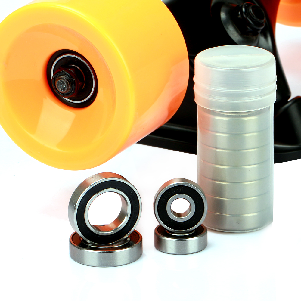 8pcs/set metal package 8*22*7mm 608ZZ 608-2RS skate bearing