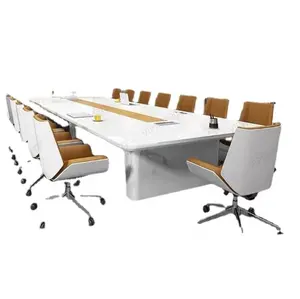20 Persons Conference Table Meeting Desk Cheap Office Conference Room Desk Supplier Durable Wooden China Wood Office Furniture
