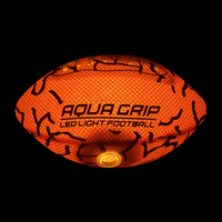 Balle de football américain en caoutchouc lumineuse à LED dans le noir Ballon jouet lumineux de football à LED personnalisé