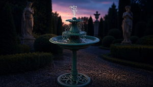 <span class=keywords><strong>Fontaine</strong></span> de bassin à oiseaux à plusieurs niveaux en forme de statue de poisson, <span class=keywords><strong>solaire</strong></span>, écologique, style Art déco, résine bronze, résistante aux intempéries, pour <span class=keywords><strong>extérieur</strong></span>, sur piédestal - Product Image 4