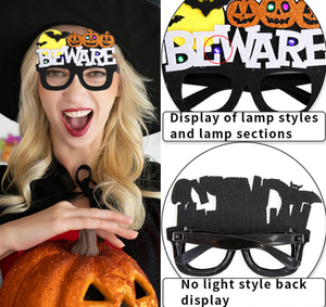 Occhiali di Halloween <span class=keywords><strong>Divertenti</strong></span> con Fantasma, Zucca e Pipistrello, Occhiali per Bambini, Cornice per Occhiali per Foto per Parchi Divertimento, Centri Commerciali e Serate di Halloween - Product Image 3