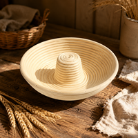 Panier de levage du pain en rotin sans éclats, design professionnel, avec doublure en coton, directement de l'usine