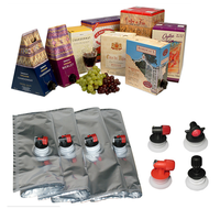 Liquid Water Aseptische Vruchtensap Plastic Tap Bag In Box Rode Wijn Met Klep