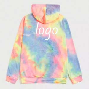 Sudadera con capucha de fabricante de ropa de calle personalizada de alta calidad, Sudadera con capucha deportiva de gran tamaño con estampado de lana gruesa y tinte - Product Image 2