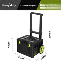 Boîte à outils roulante empilable à 6 couches, mallette multifonctionnelle pour matériel industriel, portable