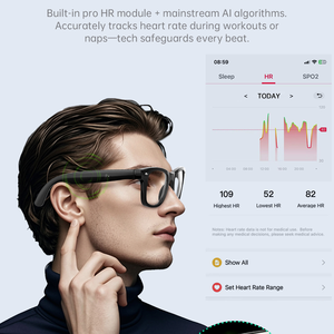 AI Translation Glasses Smart <strong>Heart</strong> <strong>Rate</strong> and Blood Oxygen Health <strong>Monitoring</strong> Glasses IP66 Waterproof Sweatproof Long Battery Life. - Product Image 6