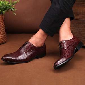 Nuevo Producto Más Vendido, Zapatos de Cuero Hechos a Mano para Hombre, Estilo Ejecutivo, Punta Redonda, Impermeables, Versión Coreana, Estilo Británico - Product Image 5