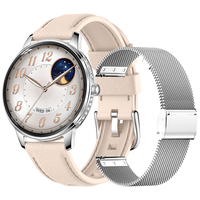 Nuevo Diseño HK38 Reloj Inteligente para Mujer con NFC, Monitor de Frecuencia Cardíaca, Pantalla AMOLED de 1.19'', Reloj Deportivo Inteligente para Mujer