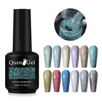 Gel UV réfléchissant à paillettes de 15ml, vernis Semi-Permanent Disco Flash Gel