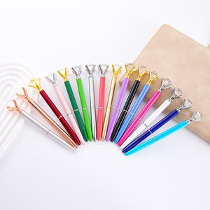 Bolígrafo Deportivo de Metal con Cristales de Diamantes, 0.5mm, Personalizable con Logotipo, Regalo Creativo de Papelería para Oficina y Escuela - Product Image 3
