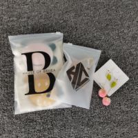 Sac en plastique à fermeture éclair avec logo personnalisé en feuille d'or givrée, sac à fermeture éclair, sac à fermeture éclair