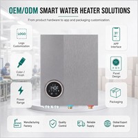 Chauffe-eau électrique instantané 18-27 kW sur demande, 240 V, contrôle intelligent Wi-Fi, boîtier métallique, pour projets commerciaux
