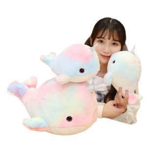 Peluche a Forma di Balena Unicorno Arcobaleno, Giocattolo Morbidissimo in Cotone, Grande Cuscino, Regalo di Compleanno Unisex Creativo - Product Image 6