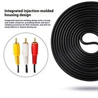 Câble audio PVC 3,5 mm vers RCA pour décodeur TV/DVD et connexion AV
