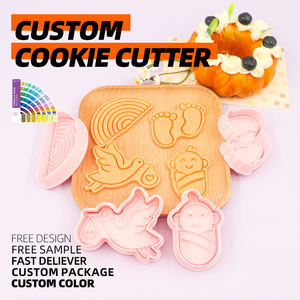 <span class=keywords><strong>Cigogne</strong></span> bébé série bricolage argile Animation imprimé 3D dessin animé Biscuit moule amour Biscuit pour la cuisson et la pâtisserie outils - Product Image 2