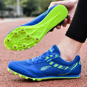 Kids fashion Mesh electroplated running spikes high quality wear-resisting training track shoes