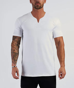 Summer Small V-Neck <b>White</b> Pure Cotton Sports T-<b>Shirt</b> Casual Fashionable Breathable Blank Training <b>Short</b> <b>Sleeves</b> T-<b>Shirt</b> - Product Image 1